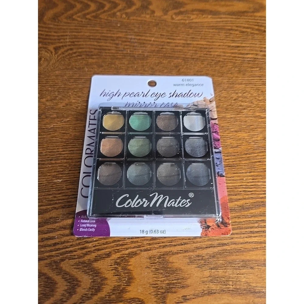 Colormates High Pearl Eye Shadow With‎ Mirror Case 12 Colors Warm Elegance 61801